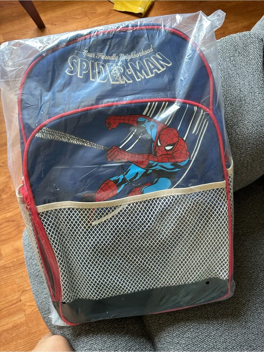 Marvel Spider-Man Kids Blue Backpack with Red Piping